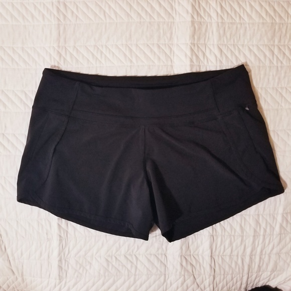 LULULEMON RUN TIMES SPEED SHORTS BLACK SZ 10 L - Picture 2 of 8